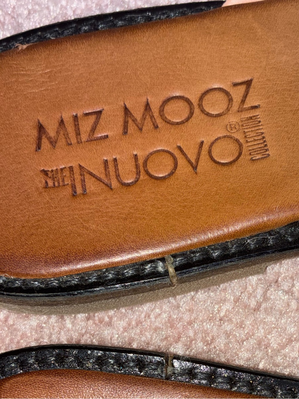 Miz Mooz Inuovo Leather Sandal in Pink Black Size 41 US 9.5-10 - Picture 4 of 5